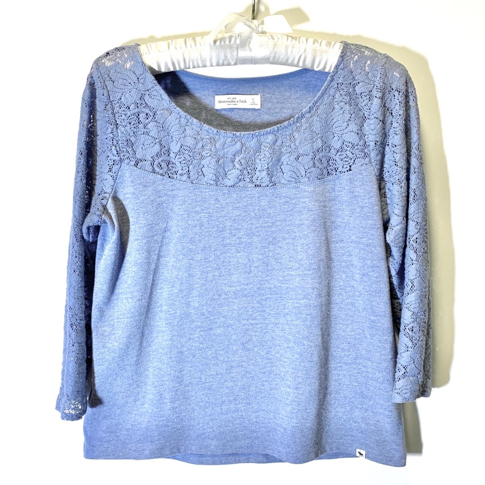 Abercrombie Three Quarter Sleeve Lace Shirt